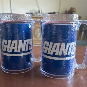 Vintage Thermo-serv New York Giants mugs-set Of 2